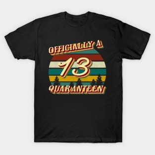 13th Birthday Officially a Quaranteen Teenager 13 Years Old T-Shirt T-Shirt